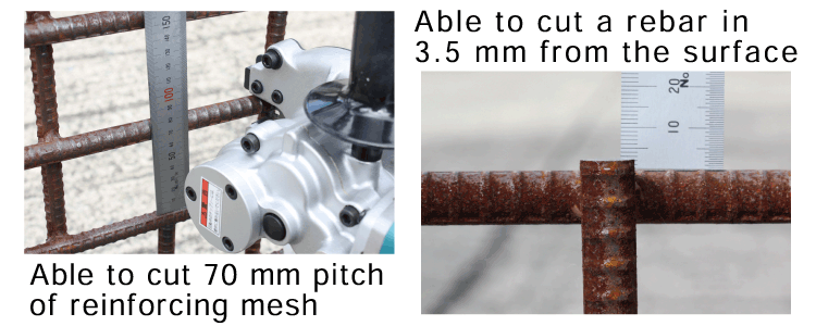Close cutting of reinforcing mesh